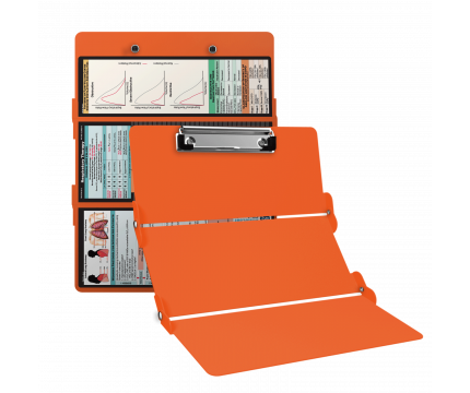 WhiteCoat Clipboard® Trifold - Orange Respiratory Therapy Edition